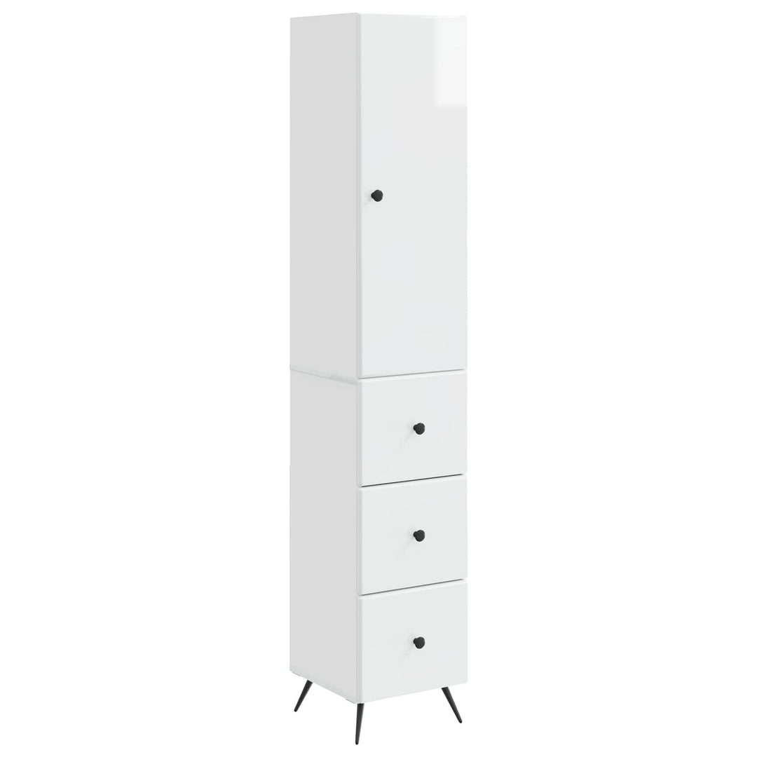 Skab Sæt 2 pcs Hvid højglans 34,5 x 34,5 x 90 cm