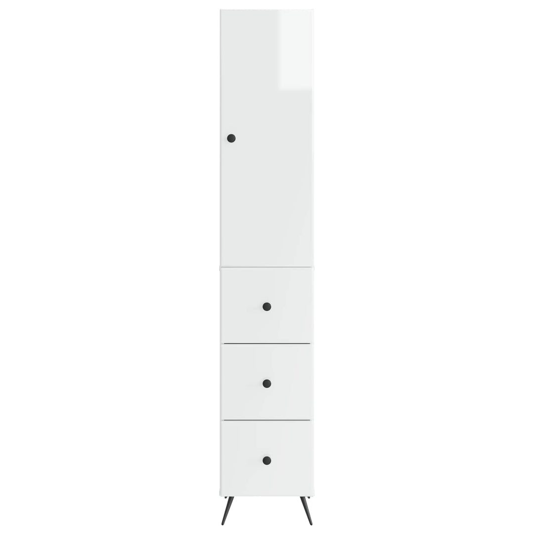 Skab Sæt 2 pcs Hvid højglans 34,5 x 34,5 x 90 cm