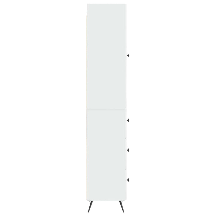 Skab Sæt 2 pcs Hvid højglans 34,5 x 34,5 x 90 cm