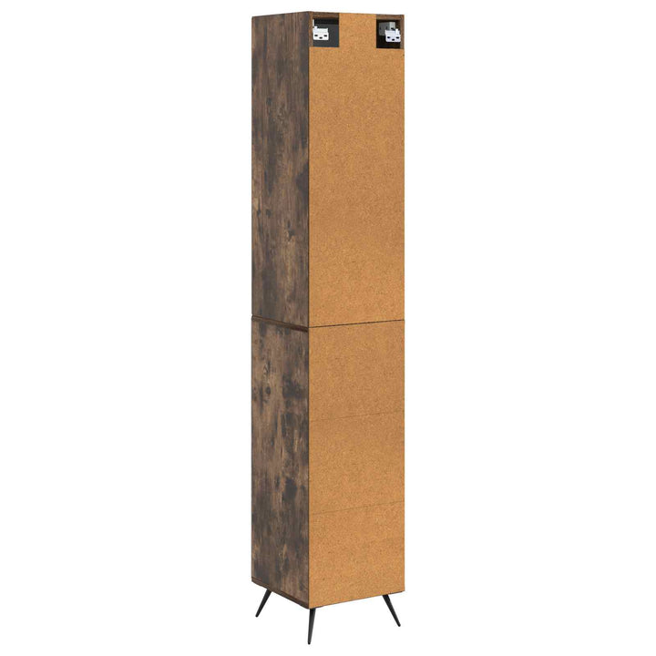 Skab Sæt 2 stk. 34,5 x 34,5 x 90 cm Konstrueret træ Røget eg
