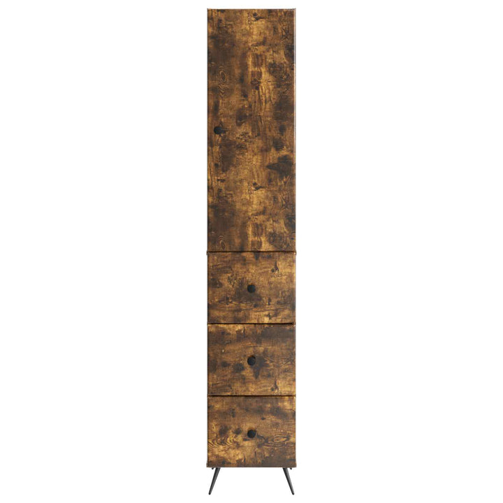 Skab Sæt 2 stk. 34,5 x 34,5 x 90 cm Konstrueret træ Røget eg
