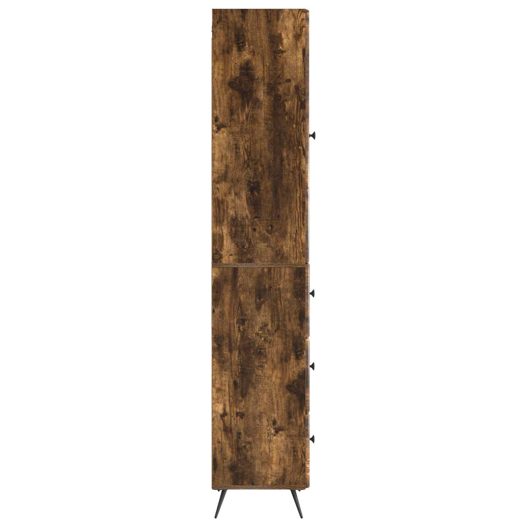 Skab Sæt 2 stk. 34,5 x 34,5 x 90 cm Konstrueret træ Røget eg