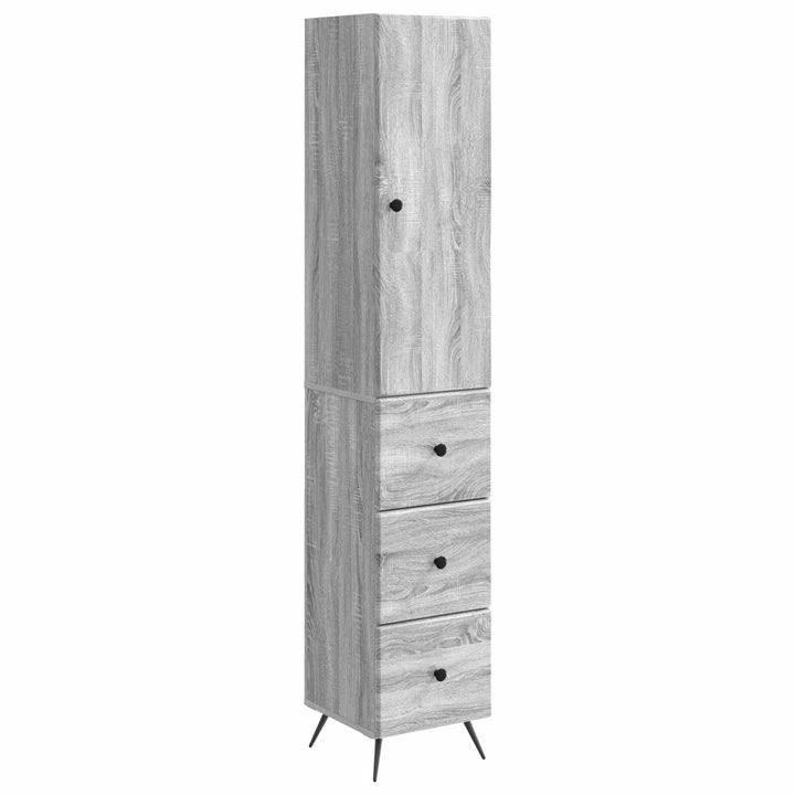 Skab Sæt 2 stk. 34,5 x 34,5 x 90 cm Konstrueret træ Grå Sonoma