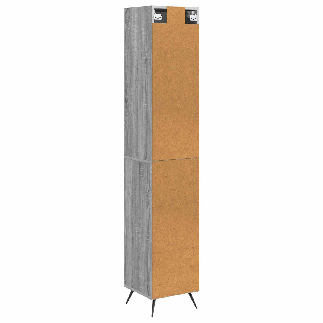 Skab Sæt 2 stk. 34,5 x 34,5 x 90 cm Konstrueret træ Grå Sonoma