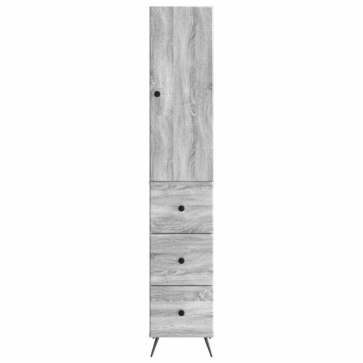 Skab Sæt 2 stk. 34,5 x 34,5 x 90 cm Konstrueret træ Grå Sonoma