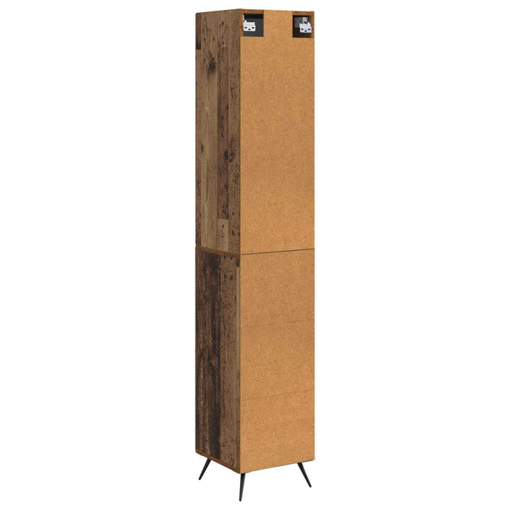 Skab Sæt 2 pcs Gammelt træ 34,5 x 34,5 x 90 cm Konstrueret træ