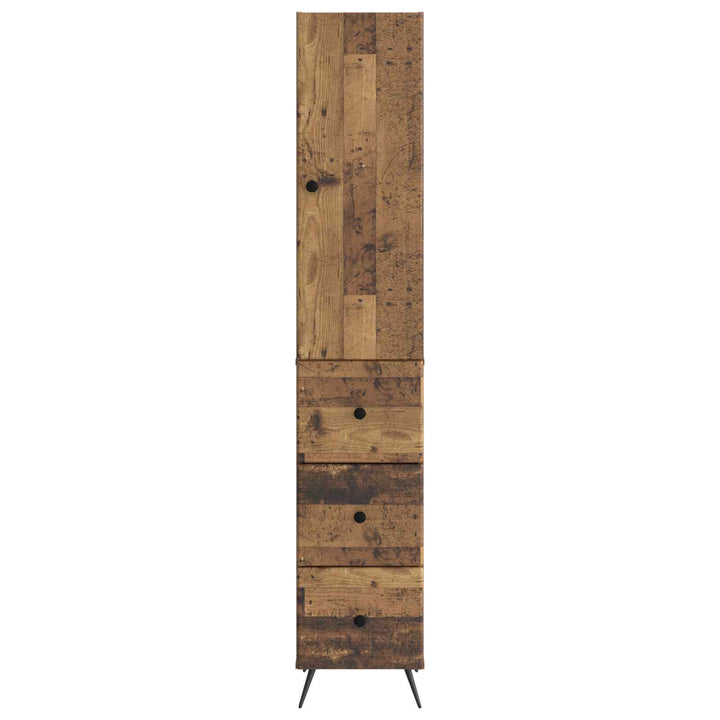 Skab Sæt 2 pcs Gammelt træ 34,5 x 34,5 x 90 cm Konstrueret træ