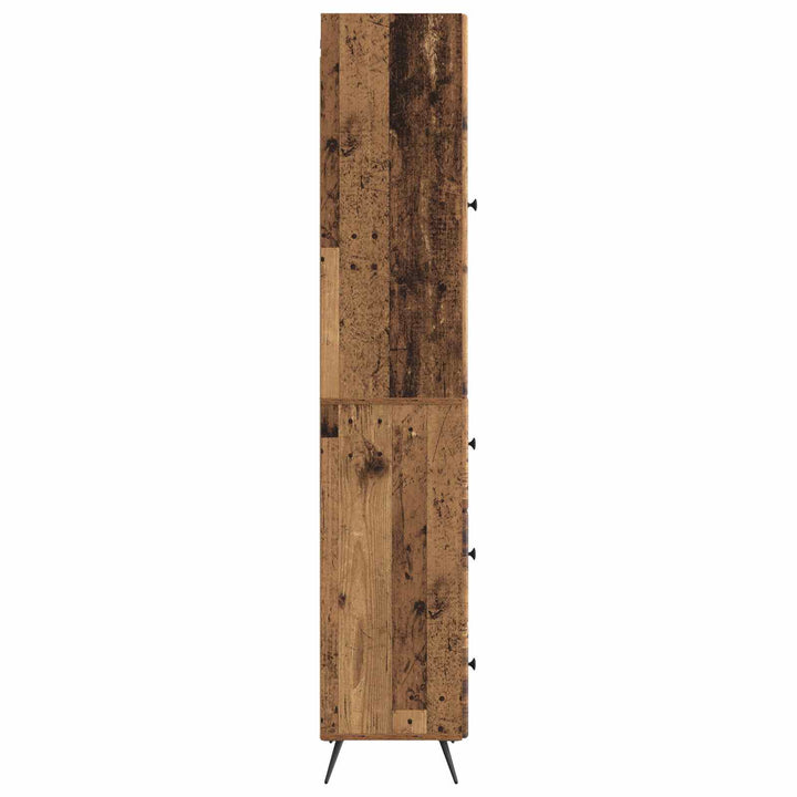 Skab Sæt 2 pcs Gammelt træ 34,5 x 34,5 x 90 cm Konstrueret træ
