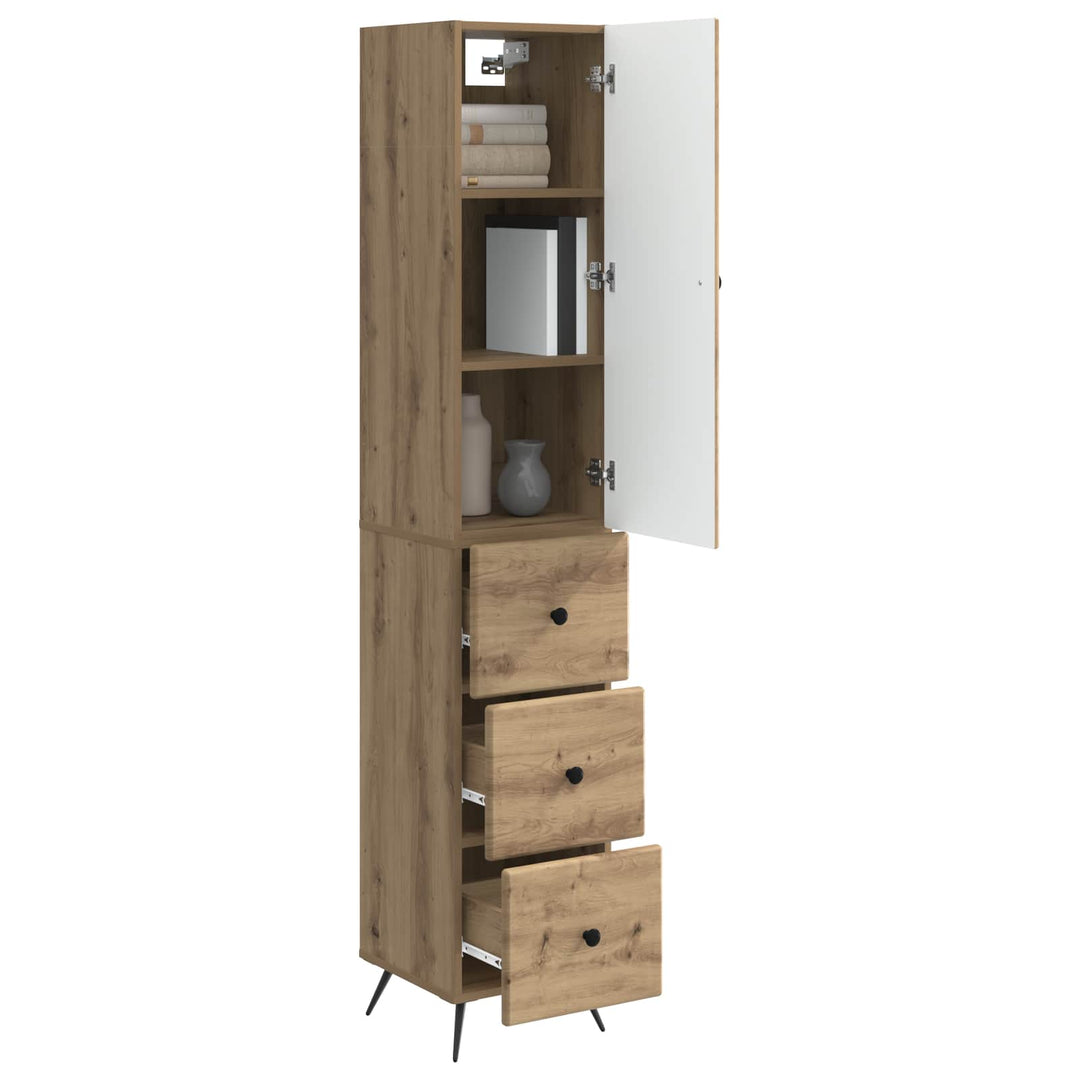 Skab Sæt 2 stk. 34,5 x 34,5 x 90 cm Konstrueret træ Artisan-eg
