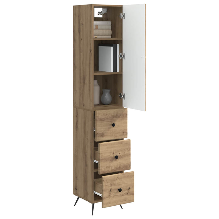 Skab Sæt 2 stk. 34,5 x 34,5 x 90 cm Konstrueret træ Artisan-eg