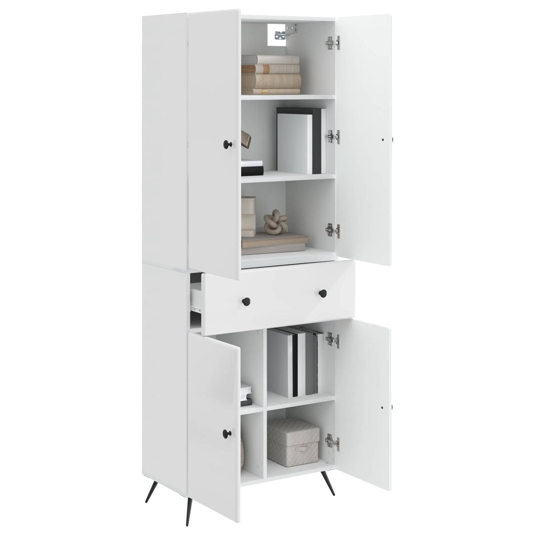 2 pcs Hvid højglans