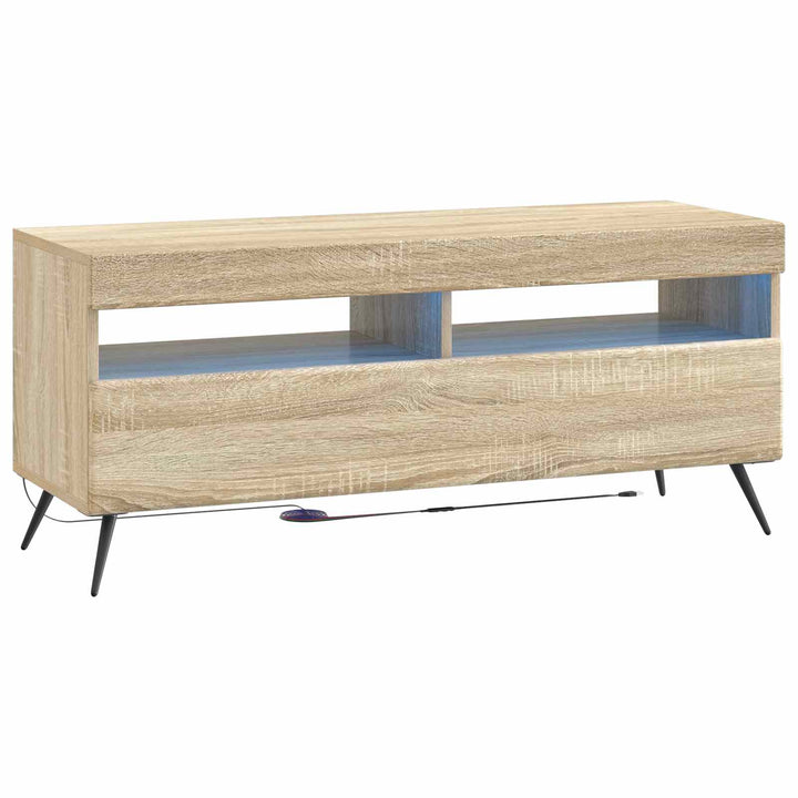 5-delt LED TV-skab Sonoma-eg Konstrueret træ