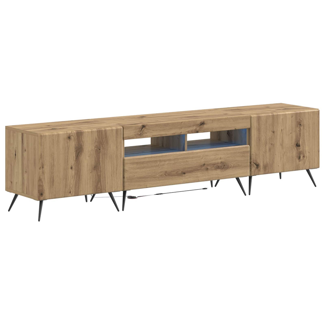 5-delt LED TV-skab Artisan-eg Konstrueret træ