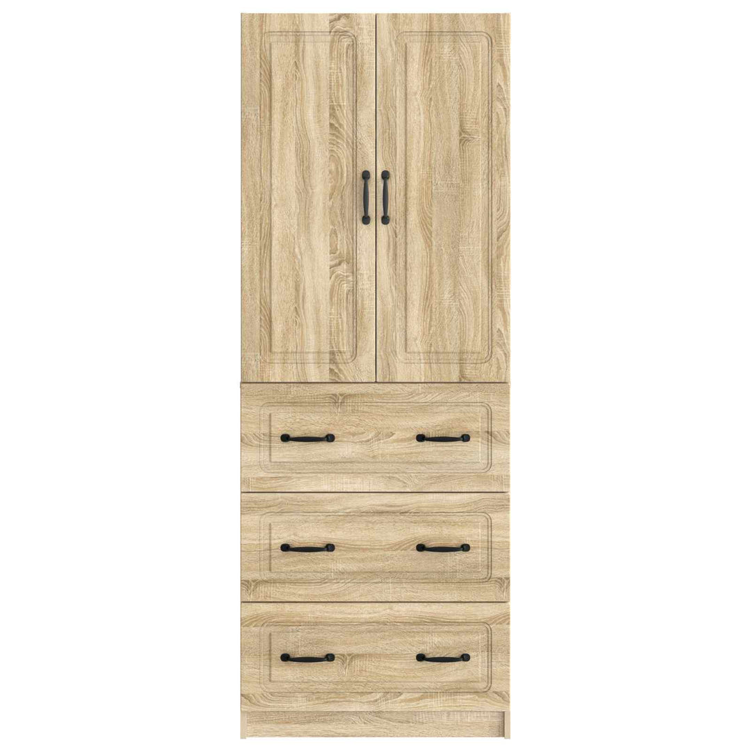 Skab Sæt 2 pcs Sonoma-eg 66 x 34,5 x 87 cm Konstrueret træ