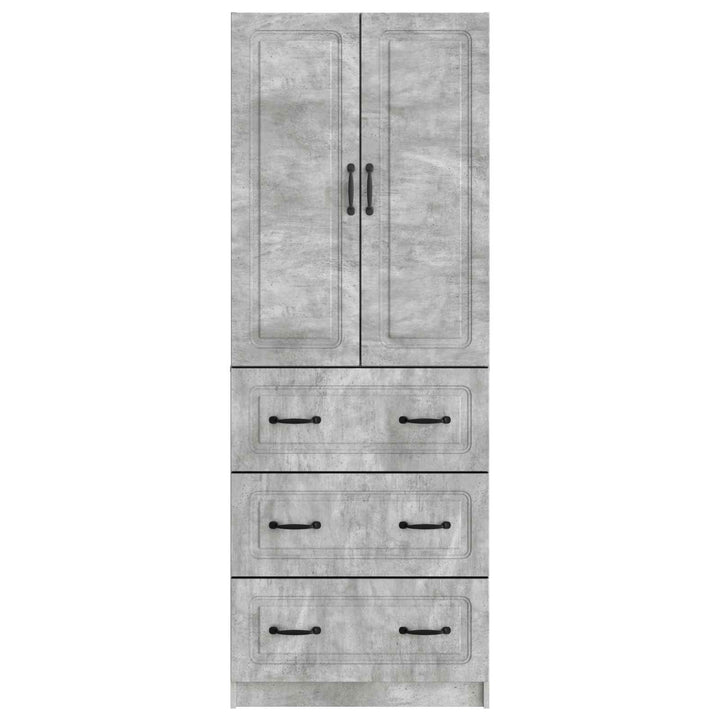 Skab Sæt 2 pcs Betongrå 66 x 34,5 x 87 cm Konstrueret træ