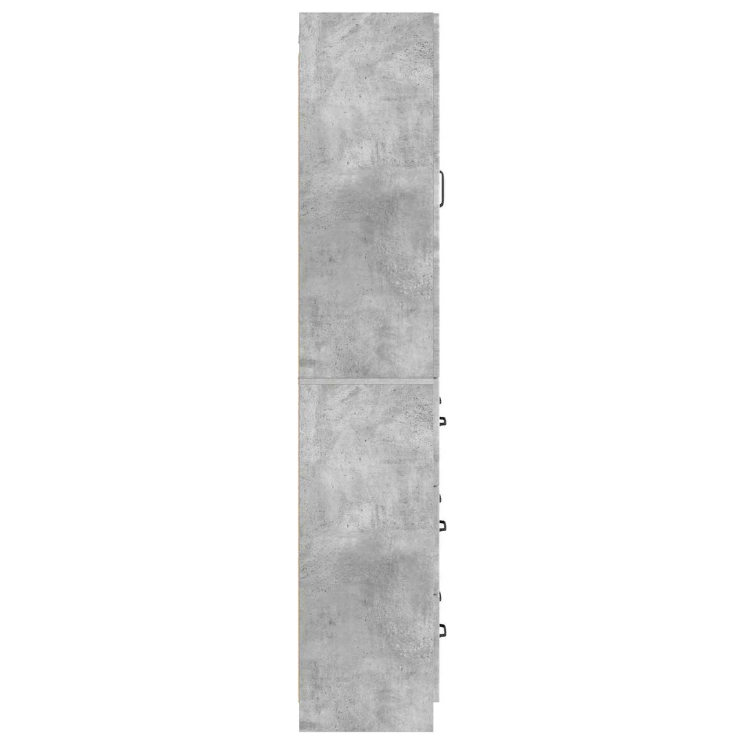 Skab Sæt 2 pcs Betongrå 66 x 34,5 x 87 cm Konstrueret træ