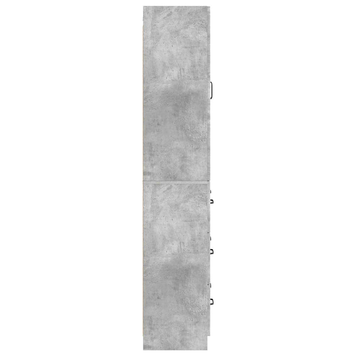 Skab Sæt 2 pcs Betongrå 66 x 34,5 x 87 cm Konstrueret træ