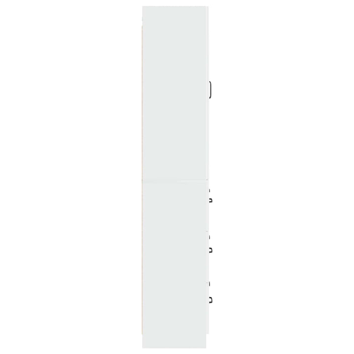 Skab Sæt 2 pcs Hvid højglans 66 x 34,5 x 87 cm Konstrueret træ