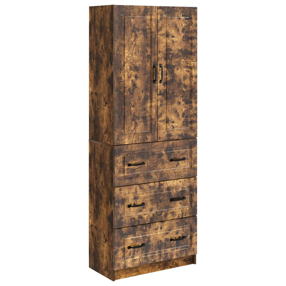 Skab Sæt 2 stk. 66 x 34,5 x 87 cm Konstrueret træ Røget eg