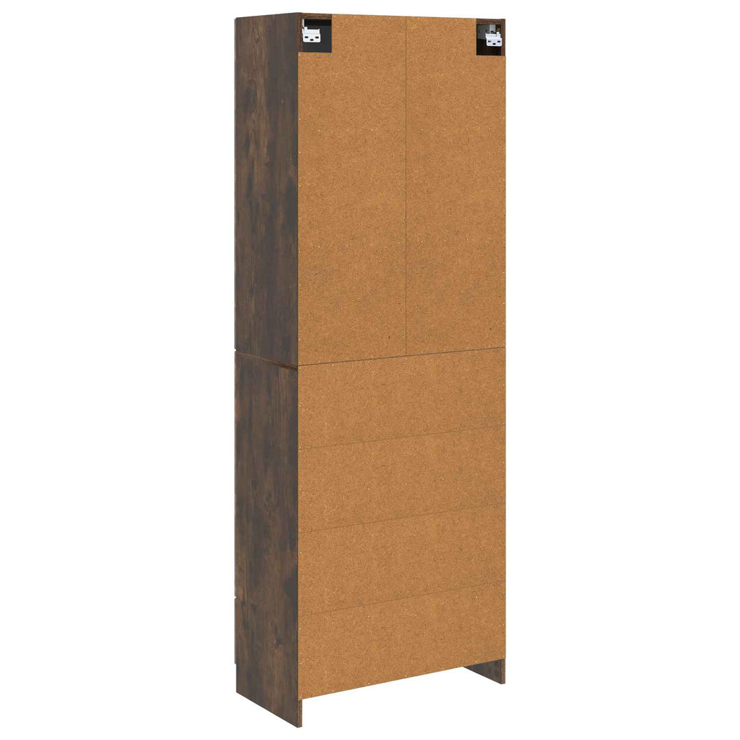 Skab Sæt 2 stk. 66 x 34,5 x 87 cm Konstrueret træ Røget eg
