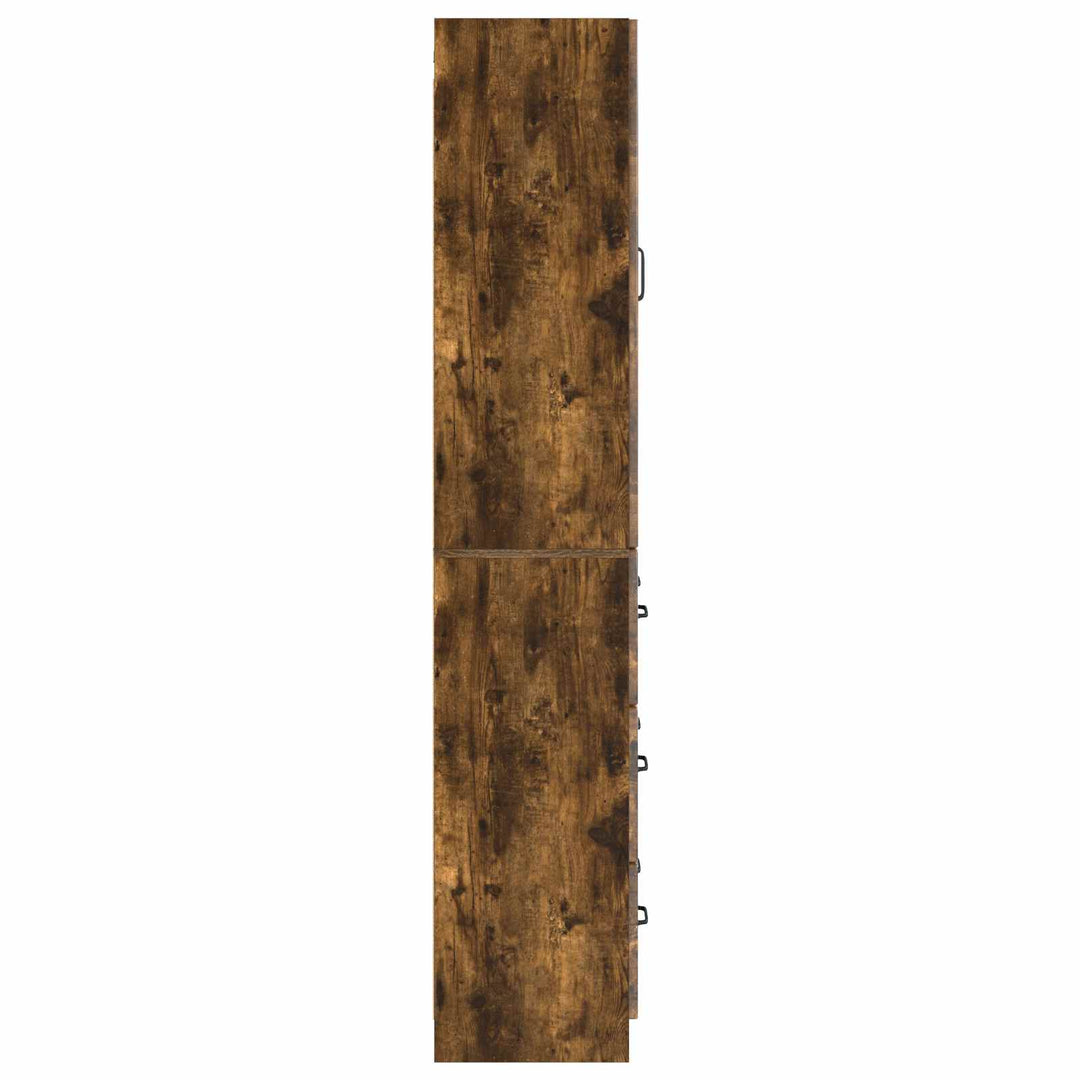 Skab Sæt 2 stk. 66 x 34,5 x 87 cm Konstrueret træ Røget eg
