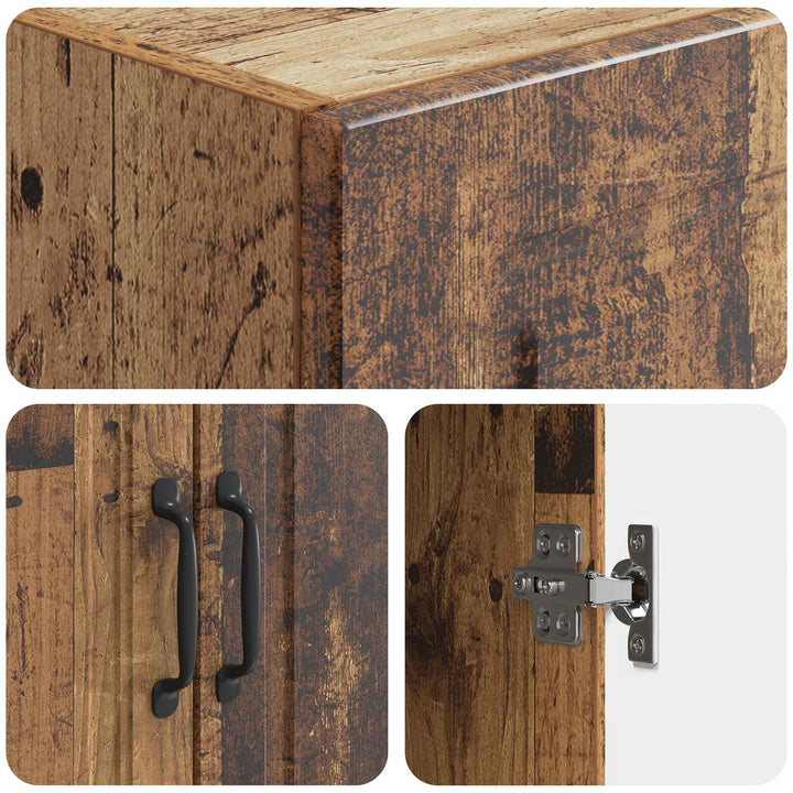 Skab Sæt 2 pcs Gammelt træ 66 x 34,5 x 87 cm Konstrueret træ