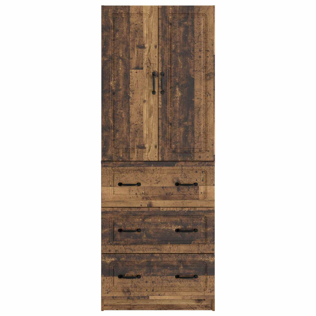 Skab Sæt 2 pcs Gammelt træ 66 x 34,5 x 87 cm Konstrueret træ