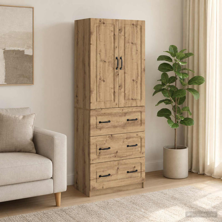 Skab Sæt 2 stk. 66 x 34,5 x 87 cm Konstrueret træ Artisan-eg