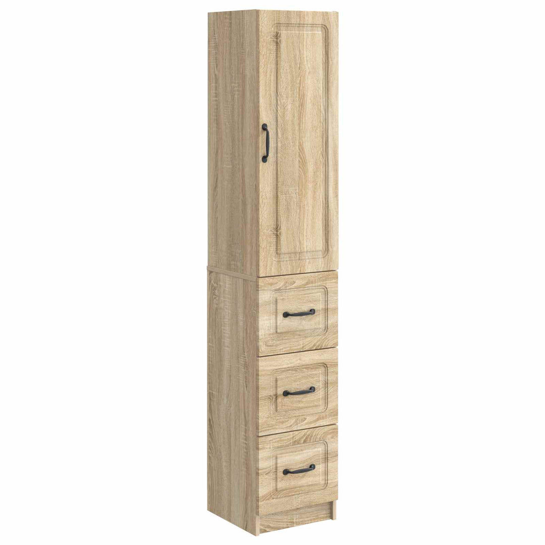 Skab Sæt 2 pcs Sonoma-eg 33 x 34,5 x 87 cm Konstrueret træ