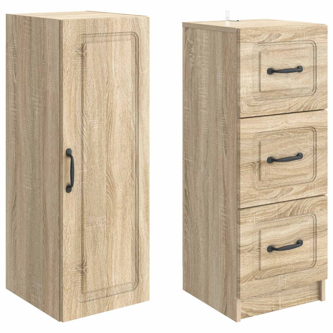 Skab Sæt 2 pcs Sonoma-eg 33 x 34,5 x 87 cm Konstrueret træ