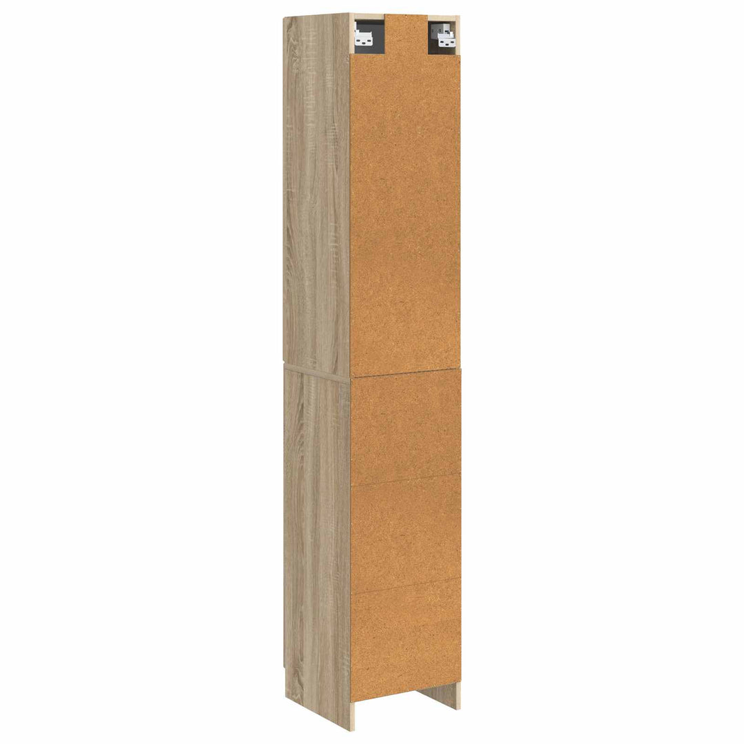 Skab Sæt 2 pcs Sonoma-eg 33 x 34,5 x 87 cm Konstrueret træ