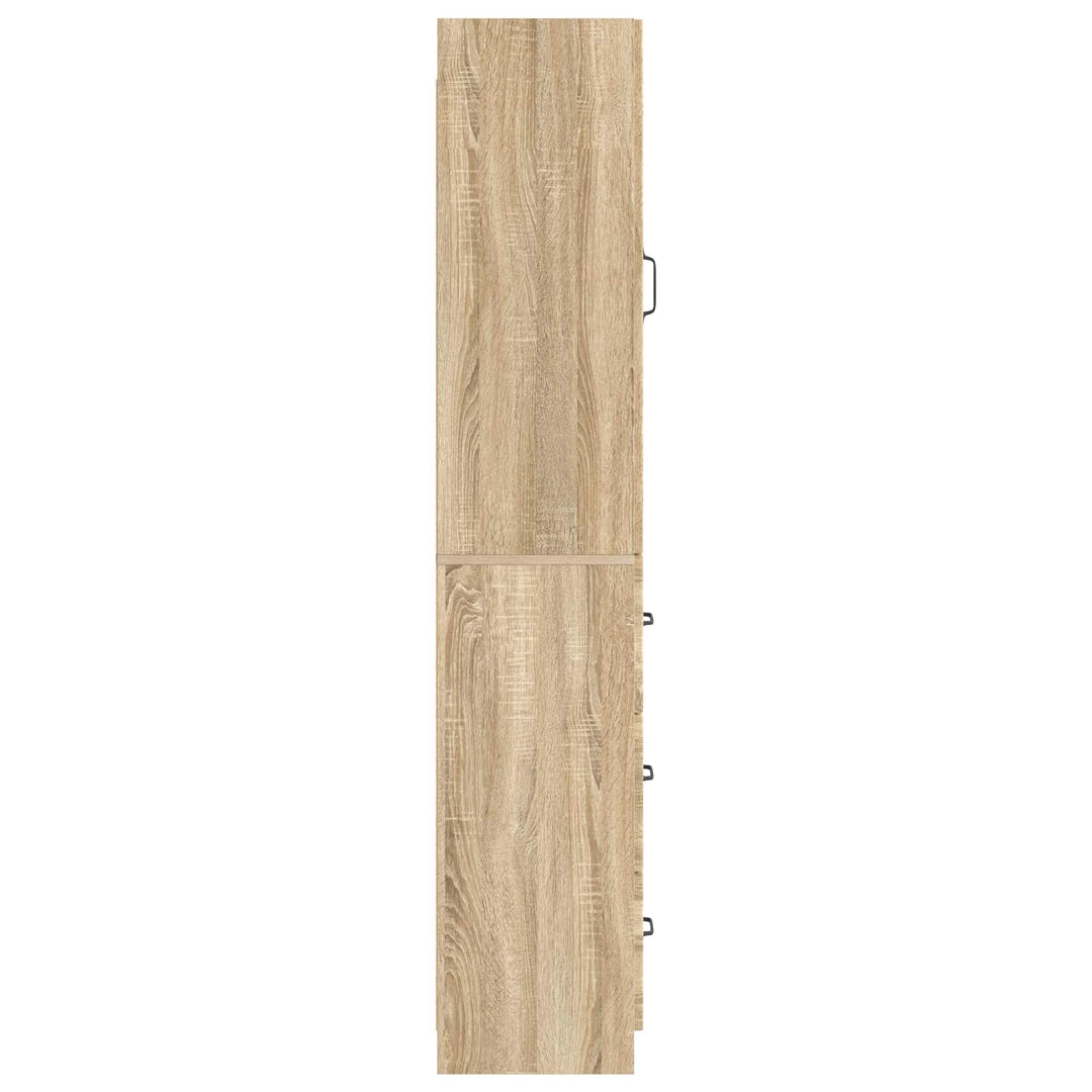 Skab Sæt 2 pcs Sonoma-eg 33 x 34,5 x 87 cm Konstrueret træ