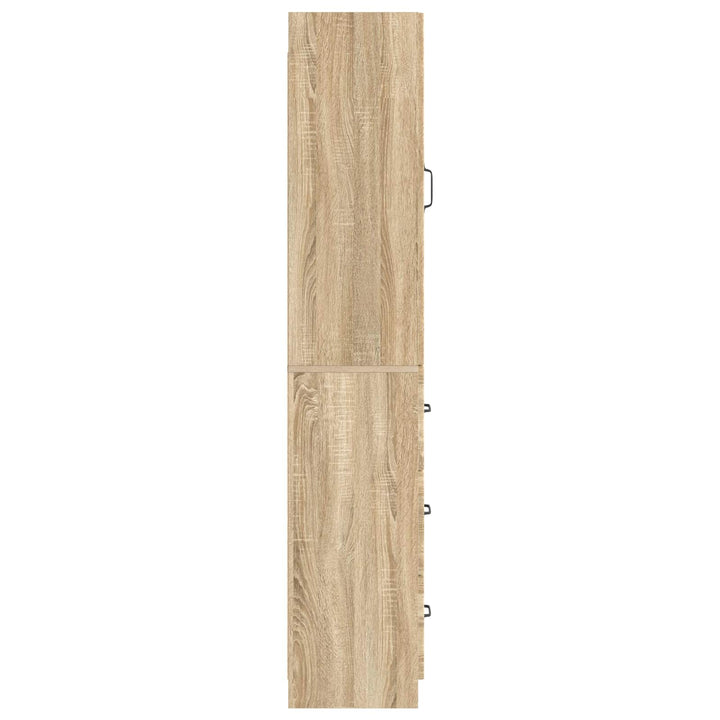 Skab Sæt 2 pcs Sonoma-eg 33 x 34,5 x 87 cm Konstrueret træ