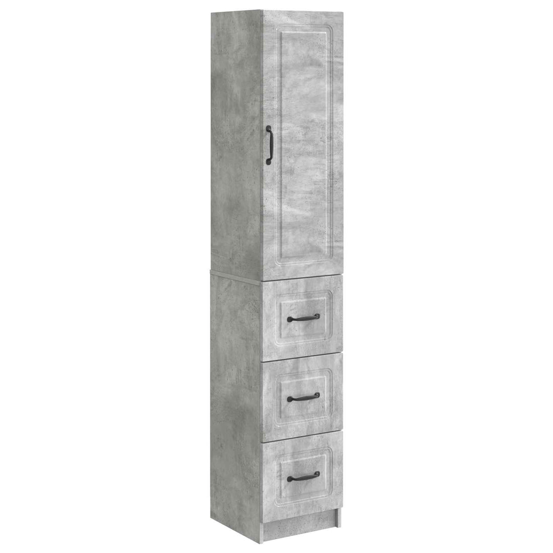 Skab Sæt 2 pcs Betongrå 33 x 34,5 x 87 cm Konstrueret træ