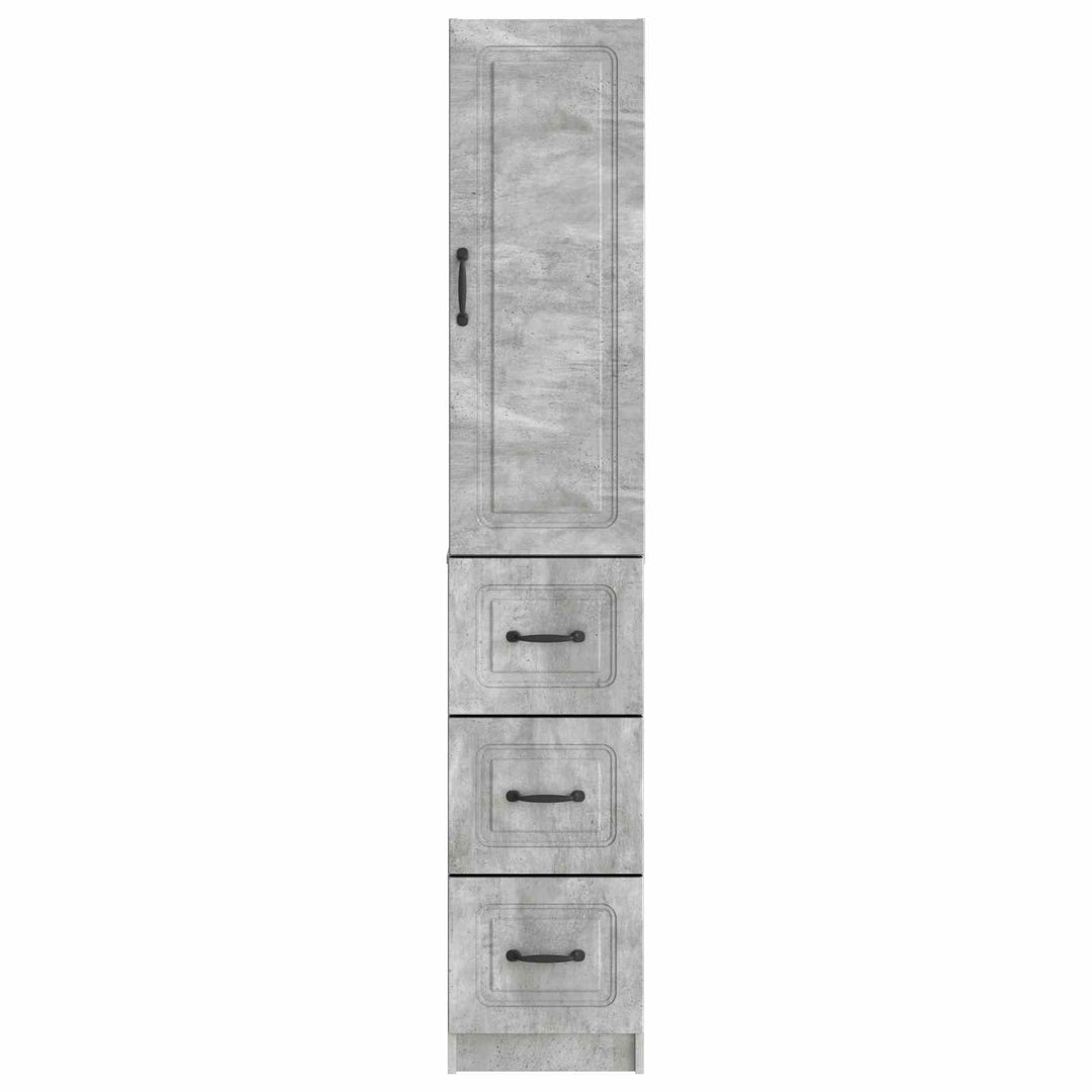 Skab Sæt 2 pcs Betongrå 33 x 34,5 x 87 cm Konstrueret træ