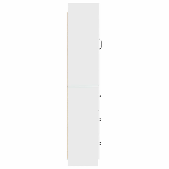 Skab Sæt 2 pcs Hvid højglans 33 x 34,5 x 87 cm Konstrueret træ