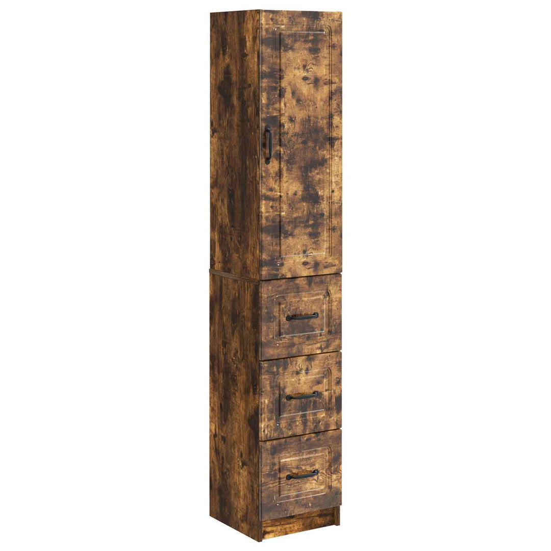 Skab Sæt 2 stk. 33 x 34,5 x 87 cm Konstrueret træ Røget eg