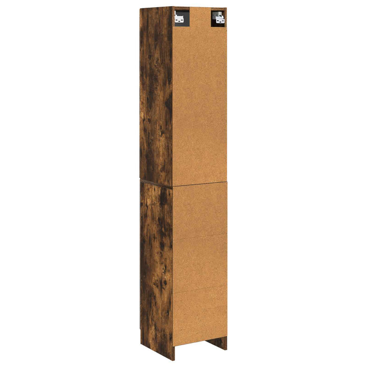 Skab Sæt 2 stk. 33 x 34,5 x 87 cm Konstrueret træ Røget eg