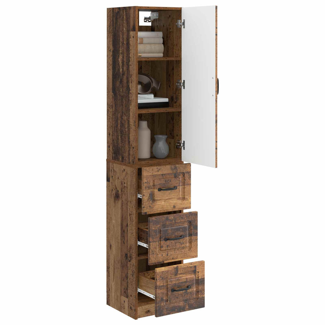 Skab Sæt 2 pcs Gammelt træ 33 x 34,5 x 87 cm Konstrueret træ