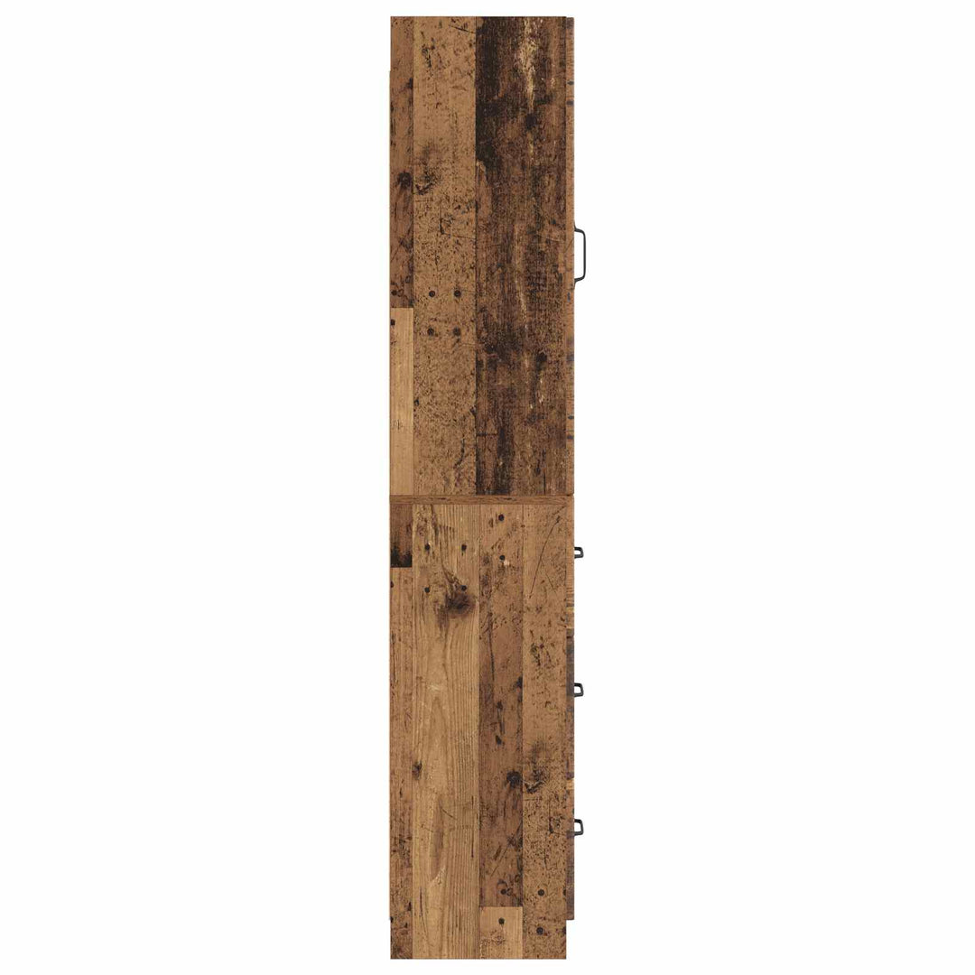 Skab Sæt 2 pcs Gammelt træ 33 x 34,5 x 87 cm Konstrueret træ