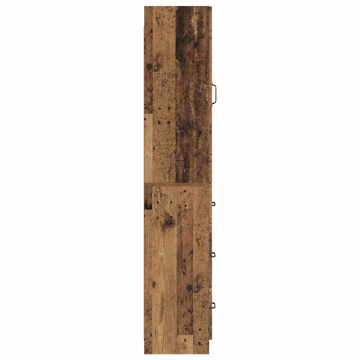 Skab Sæt 2 pcs Gammelt træ 33 x 34,5 x 87 cm Konstrueret træ
