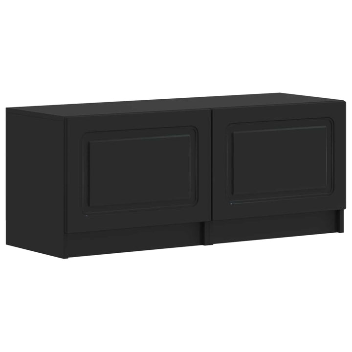 5-delt LED TV-skab Sort Konstrueret træ