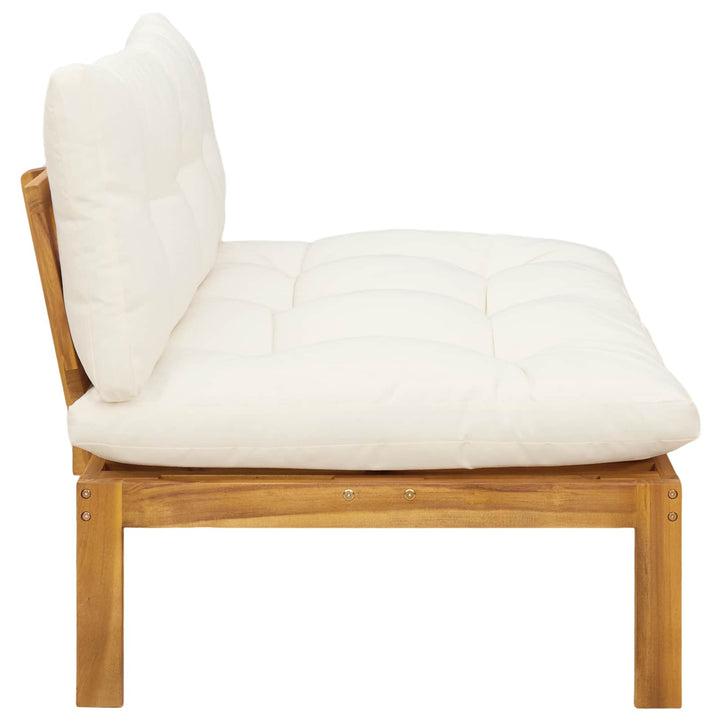 Have Mellem Sofa Naturlig og Creme Hvid Akacietræ