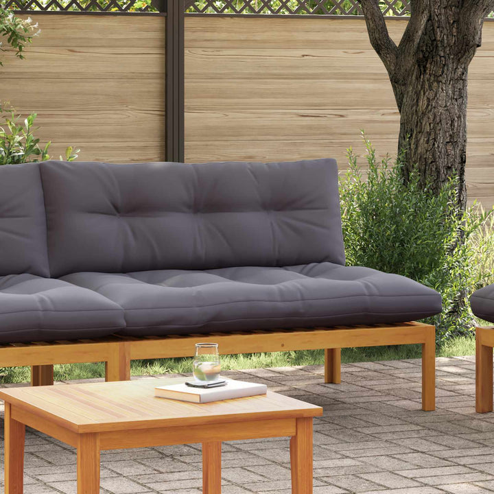 Midter Sofa Enhed Naturlig og mørk grå Akacietræ