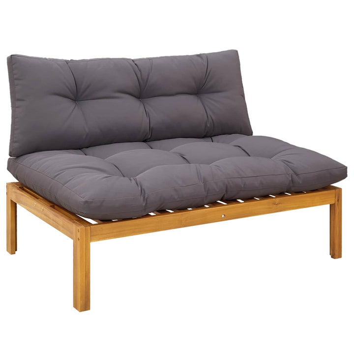 Midter Sofa Enhed Naturlig og mørk grå Akacietræ