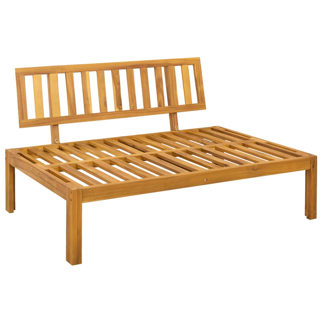 Midter Sofa Enhed Naturlig og mørk grå Akacietræ