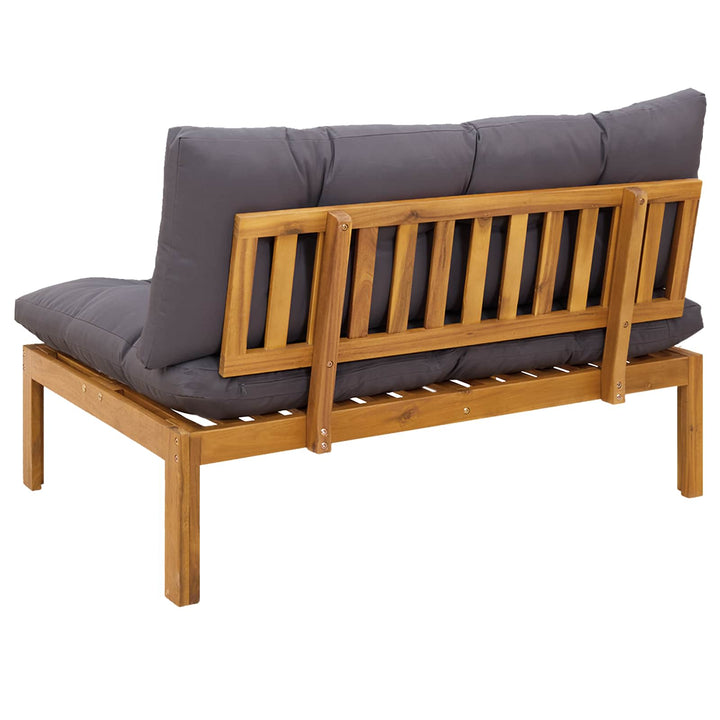 Midter Sofa Enhed Naturlig og mørk grå Akacietræ