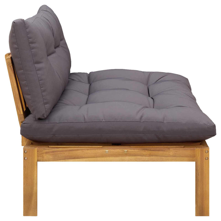 Midter Sofa Enhed Naturlig og mørk grå Akacietræ