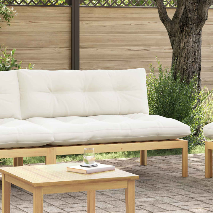 Midter Sofa Enhed Lys Akacie og Cream Hvid Akacietræ