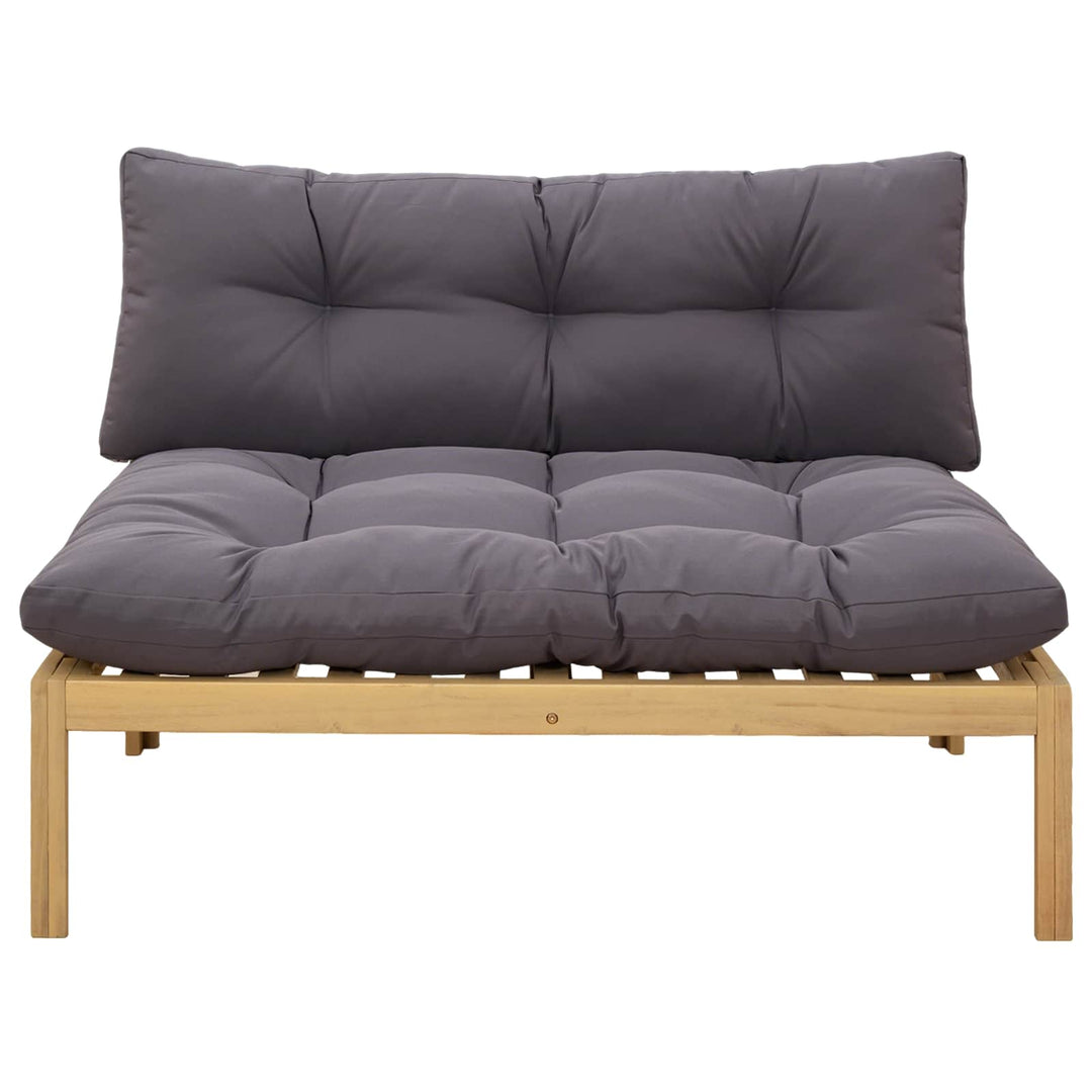 Midter Sofa Enhed Lys Akacie og Mørke Grå Akacietræ